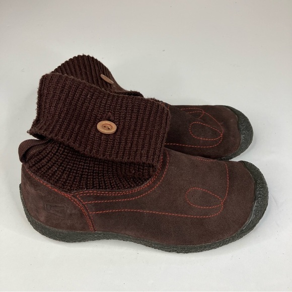 Keen Womens Shay Sweater Cuff Brown Boots Size 7 - Picture 1 of 7